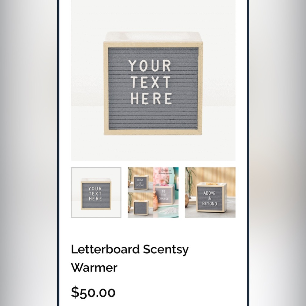 BRAND NEW Scentsy Letterboard warmer 🩶
